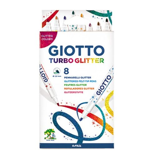 Filctoll GIOTTO Turbo Glitter csillámos 8db-os készlet