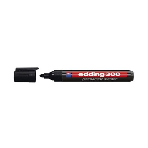 Alkoholos marker EDDING 300 kerek fekete