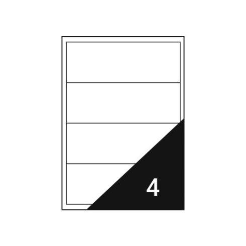 Etikett FORTUNA 192x61mm univerzális iratrendezőre 400 címke/doboz 100 ív/doboz