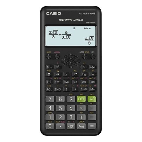 Számológép tudományos CASIO FX 350ES PLUS 2E 252 funkciós 4 soros 15 digites fekete