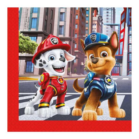 Paw Patrol, The movie, szalvéta, 33 x 33 cm, 20 db/cs