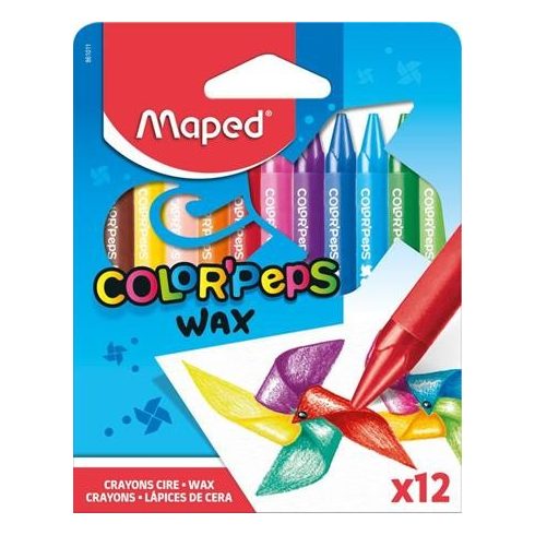 Zsírkréta, MAPED "Color'Peps Wax", 12 különböző szín