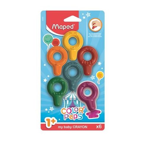 Zsírkréta, MAPED "Color'Peps Baby", 6 különböző szín