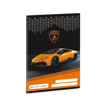 Lamborghini A/5 méretű, 32 lapos négyzethálós füzet 