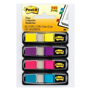   Oldaljelölő 3M Post-it 683-4AB műanyag index 12x43mm élénk